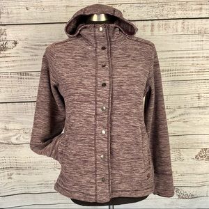 MOUNTAIN HARDWEAR Snap Front Snowcap Hooded Fleece lavender color